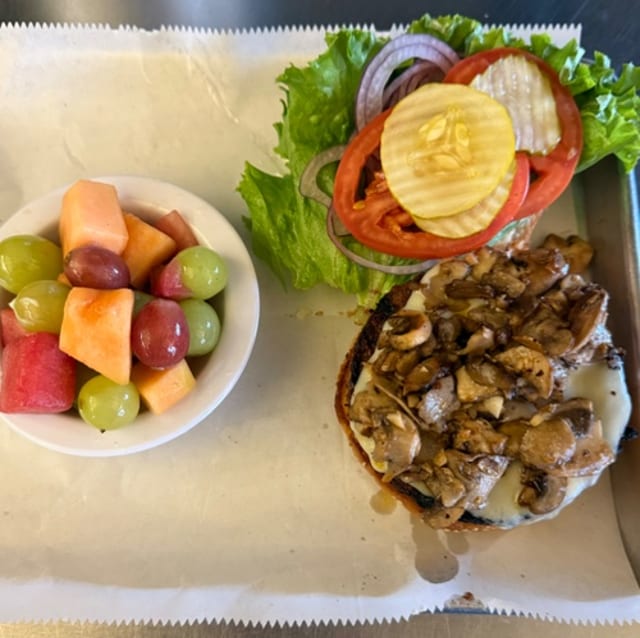 Beyond Burger with Choice of Toppings with Choice of Side.