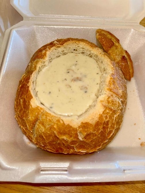Soup in a Bread Bowl.